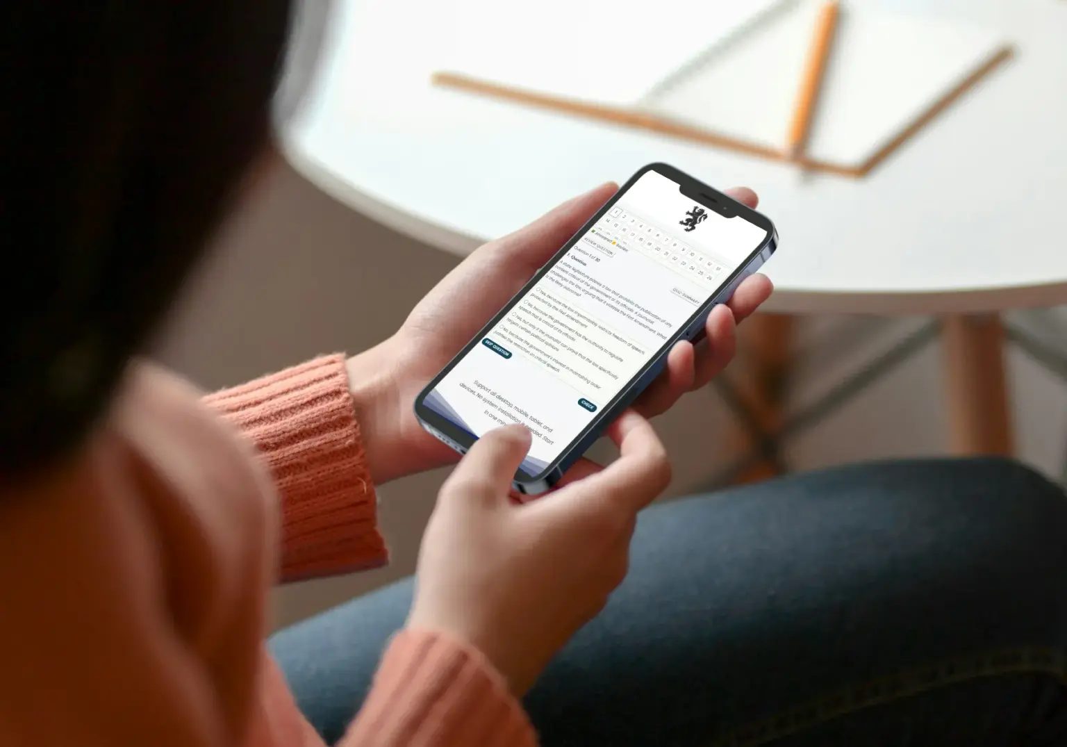 Candidate using Physician Certly on mobile